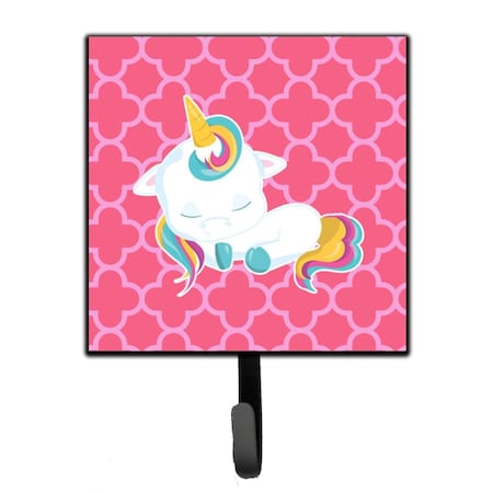 Carolines Treasures Quatrafoil Pink Unicorn Leash or Key Holder BB6811SH4